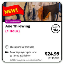 Load image into Gallery viewer, Axe Throwing