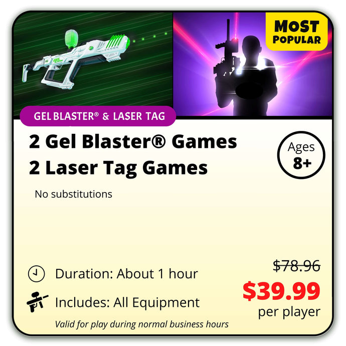 Gel Blaster® & Laser Tag - 2 Games